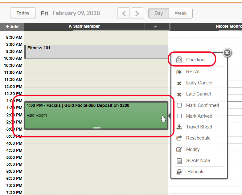 How to create a deposit for an appointment